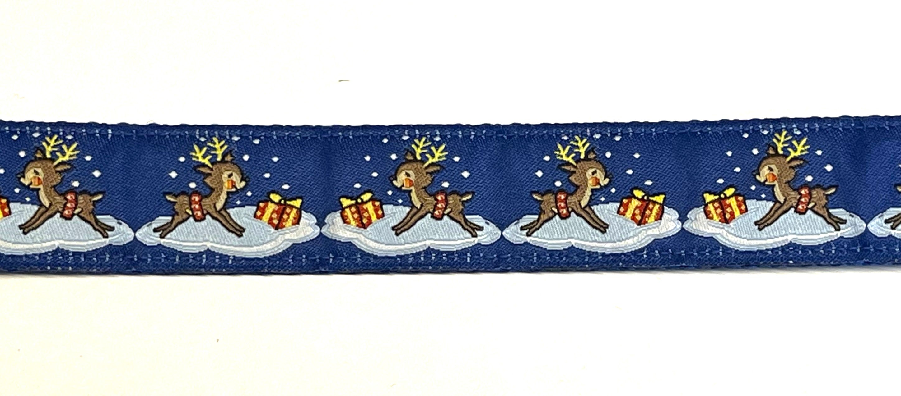Reindeer and Presents Chain Martingale Collar 1in