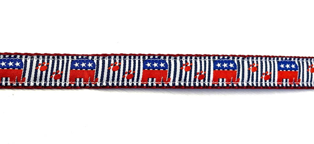 Republican Elephant and Paws Dog Collar 3/4