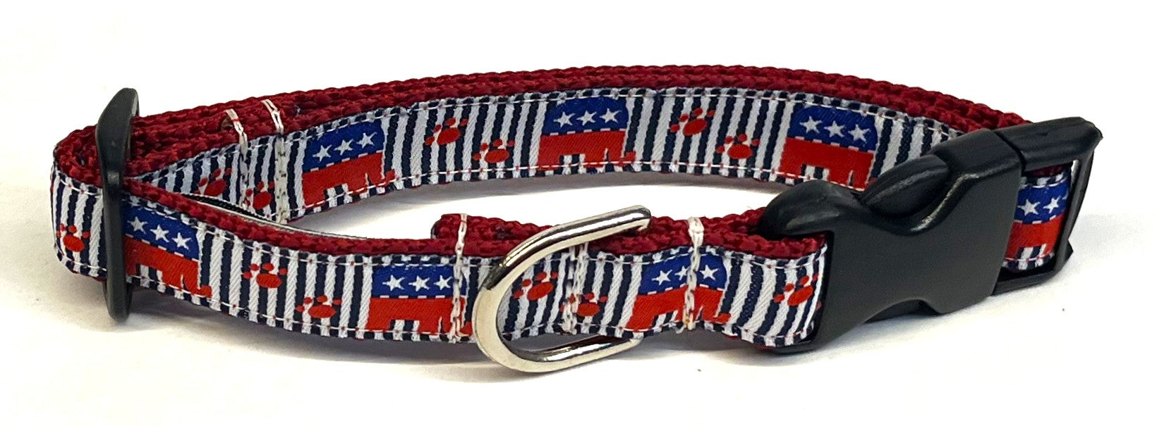Republican Elephant and Paws Dog Collar 3/4