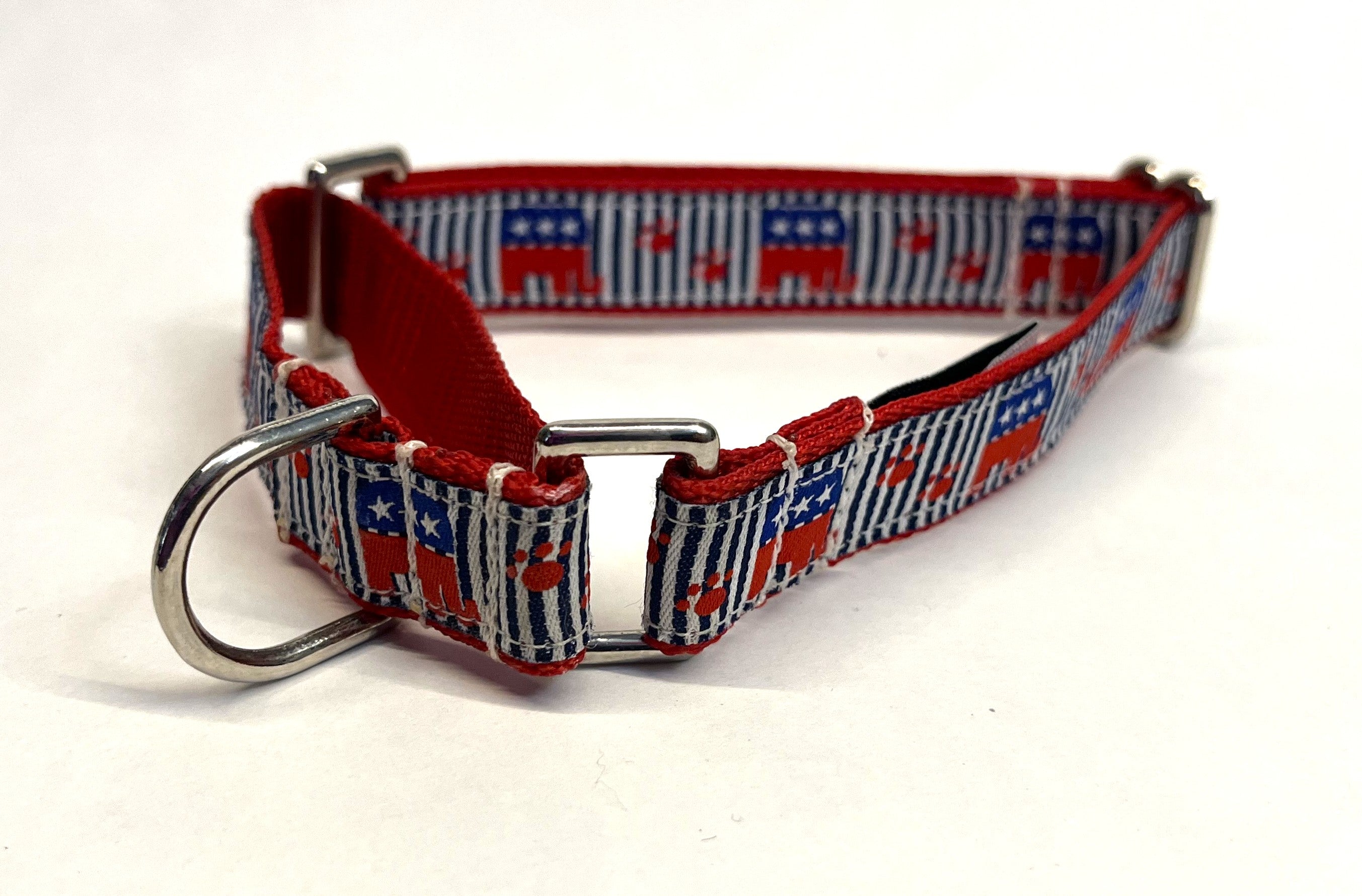 Republican Elephant and Paws Martingale Collar 3/4