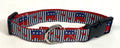 Republican Elephants and Paws Dog Collar 1in