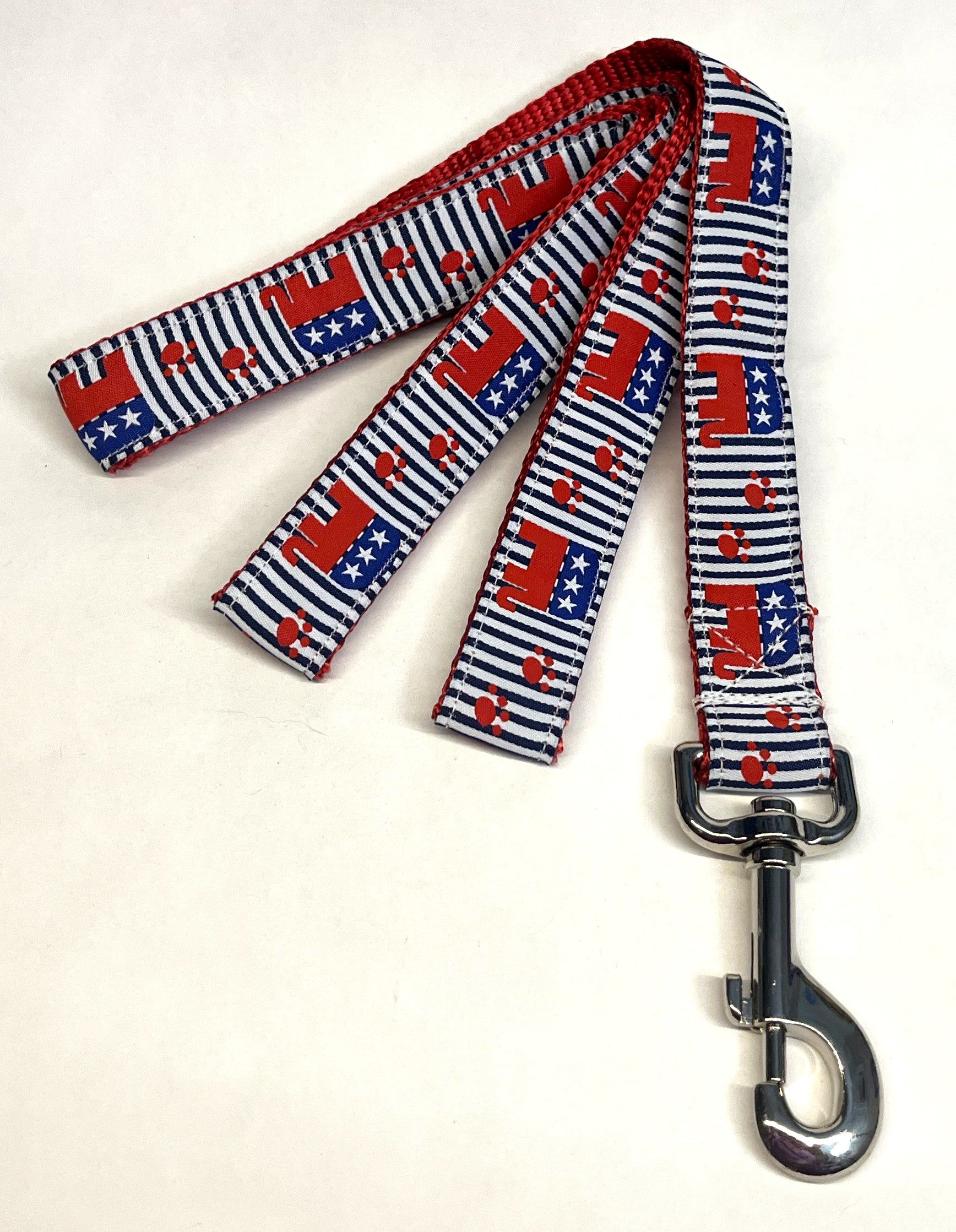 Republican Elephants and Paws Dog Leash 1in