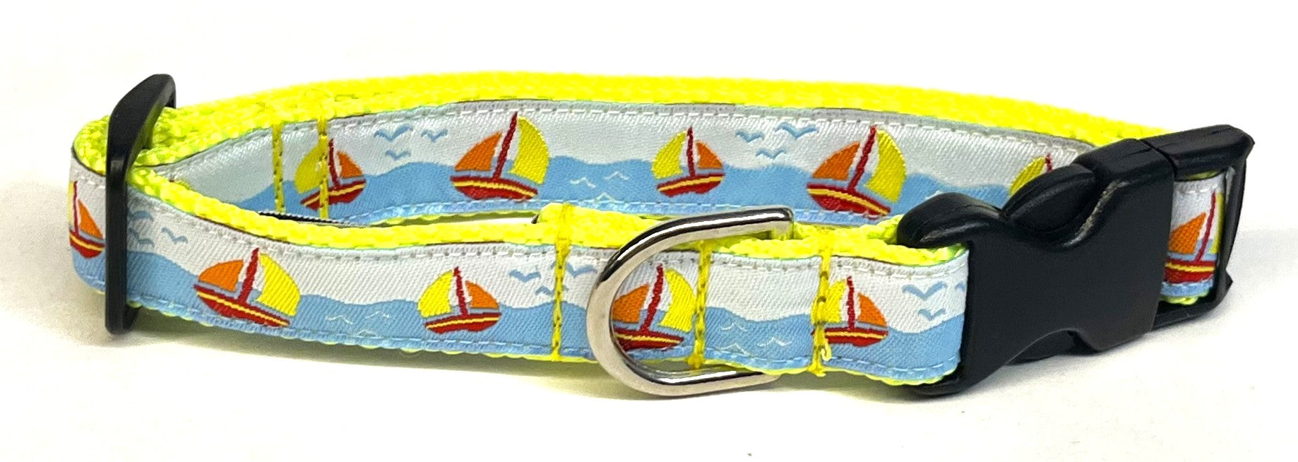 Sailboats on the Water Dog Collar 3/4