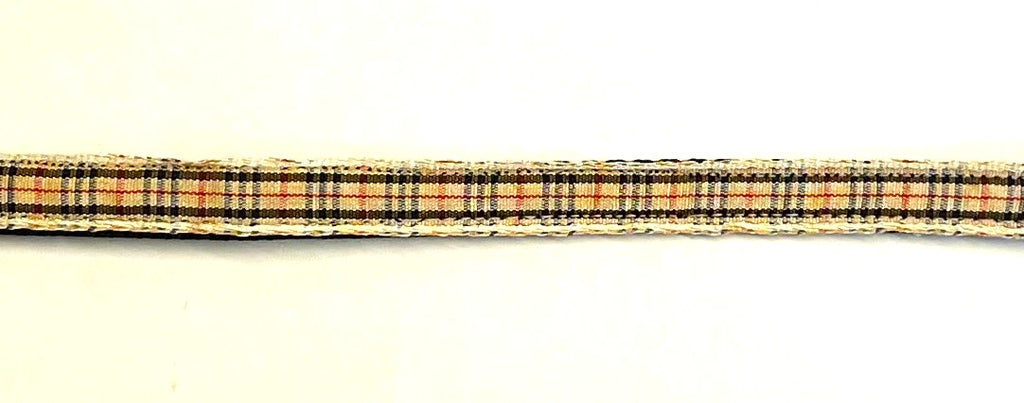 Tan, Black, and Red Plaid Cat Collar