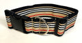 Tan, Black, White, and Red Stripe Dog Collar 2in