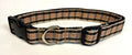 Tan, Black, and Red Plaid Dog Collar 1in