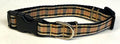 Tan, Black, and Red Plaid Dog Collar 3/4