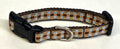 Tan, Brown, and Blue Plaid Dog Collar 1/2