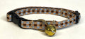 Tan, Brown & Blue Plaid Cat Collar
