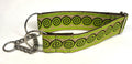 Tan, Green with Brown, Green Swirl Design Chain Martingale Collar 2in