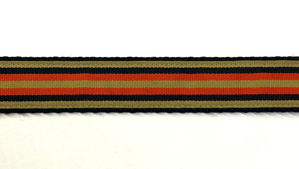 Tan, Black, and Red Stripes Dog Leash 1in