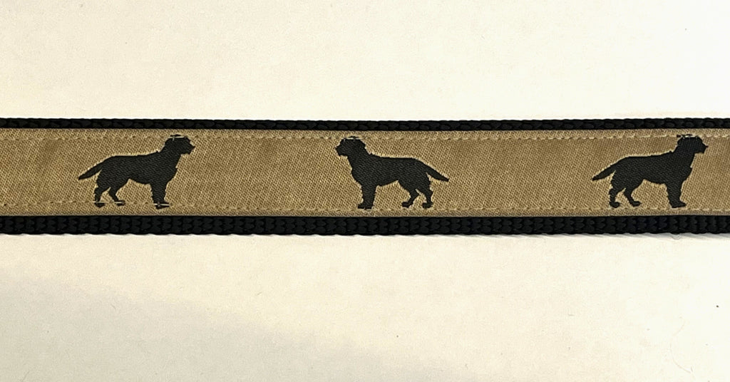 Tan with Black Labs Dog Leash 1in