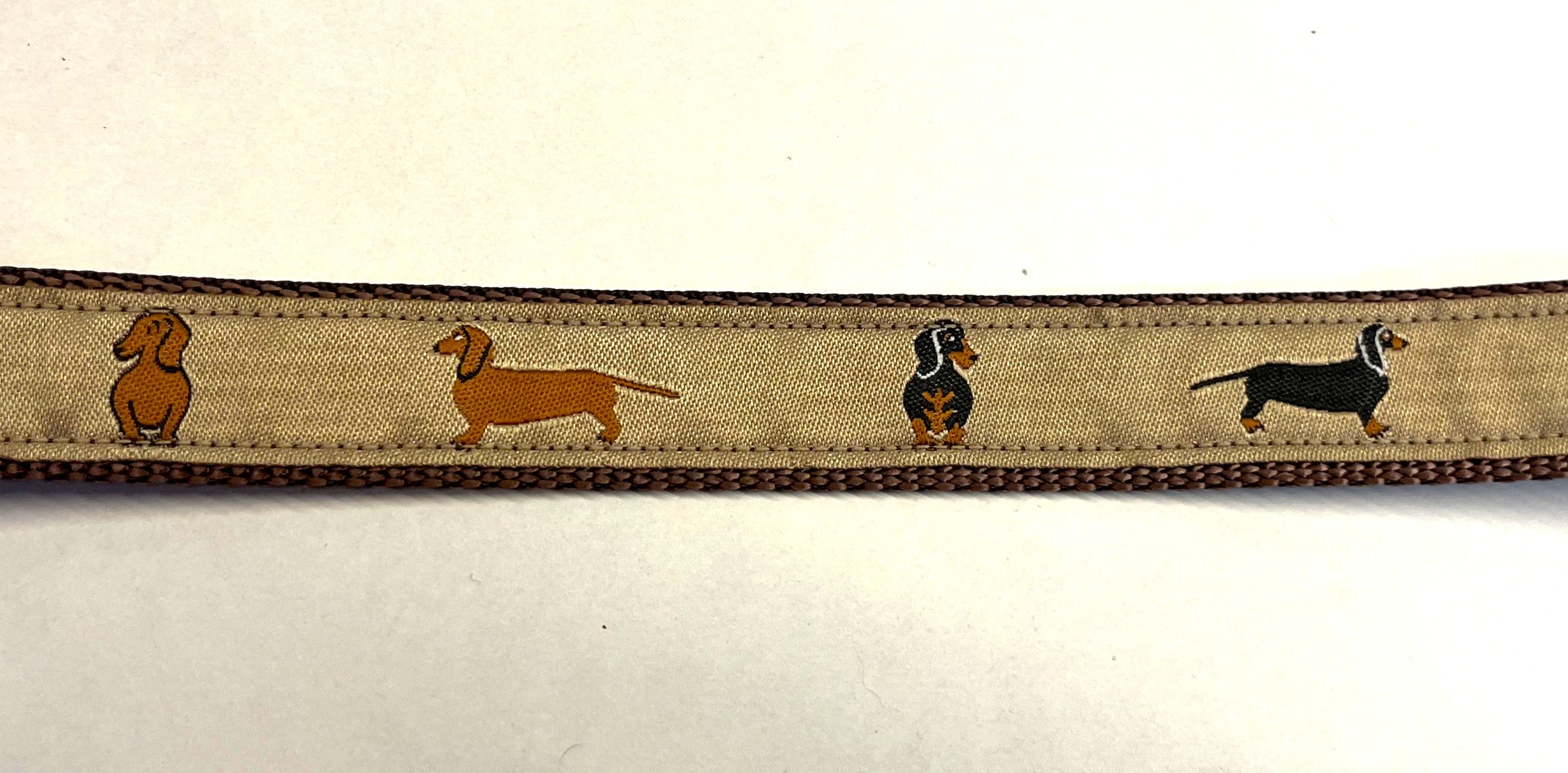 Tan with Dachshunds Martingale Collar 3/4