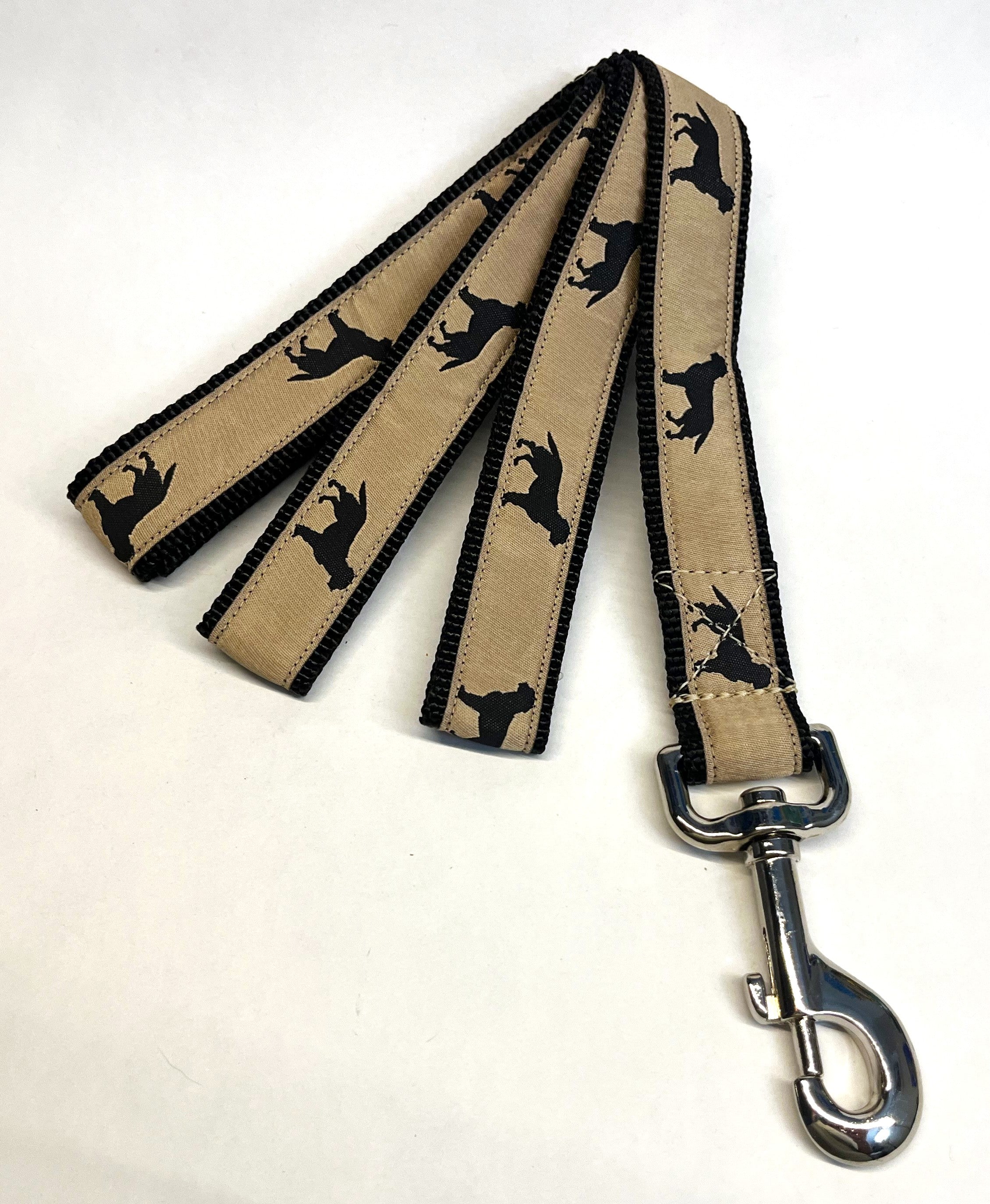 Tan with Black Labs Dog Leash 1in