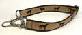Tan with Chocolate Labs Chain Martingale Collar 1in