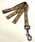 Tan with Dachshunds Dog Leash 3/4