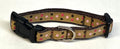 Tan with Pink, Brown, and Light Pink Dots Dog Collar 1/2