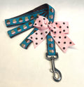 Teal with Cupcakes Dog Leash 1in