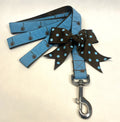 Turquoise with Brown Palm Trees Dog Leash 1in