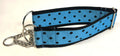 Turquoise with Black Polka Dots Chain Martingale Collar 2in
