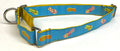 Turquoise with Flip Flops Martingale Collar 1in