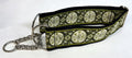 White, Olive, and Black Floral Medallion Chain Martingale Collar 2in