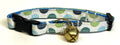 White with Blue, Green, Teal, and Navy Half Circles Cat Collar
