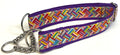 White and Rainbow Weave Chain Martingale Collar 1 1/2 in