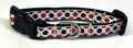 White with Black & Red Polka Dots Dog Collar 1/2