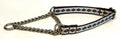 White with Brown and Blue Argyle Chain Martingale Collar 1/2