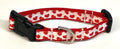 White with Red Hearts Dog Collar 1/2