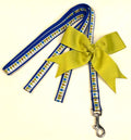 White with Blue, Green & Orange Wine Glasses Dog Leash 1/2