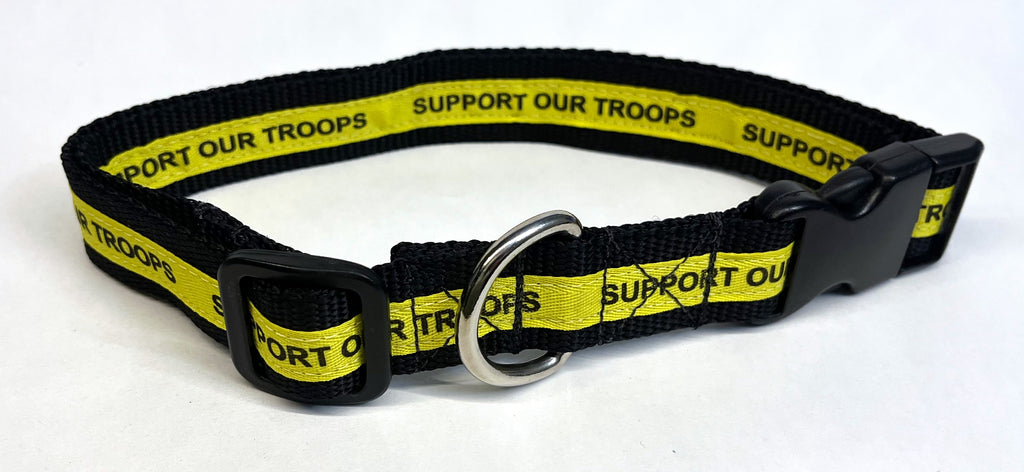 Support Our Troops Dog Collar 1in