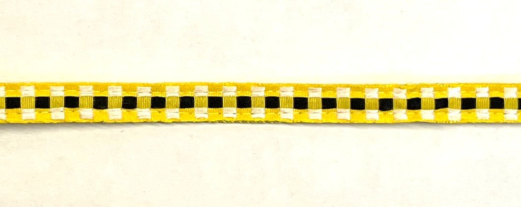 Yellow, Black, and White Plaid Cat Collar