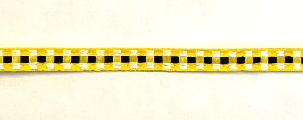 Yellow, Black, and White Plaid Cat Collar