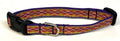 Yellow, Orange, Purple, and White Argyle Dog Collar 1/2