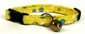 Yellow with Blue, Green, and White Bubble Dots Cat Collar