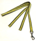 Yellow & Olive Plaid Dog Leash 1/2
