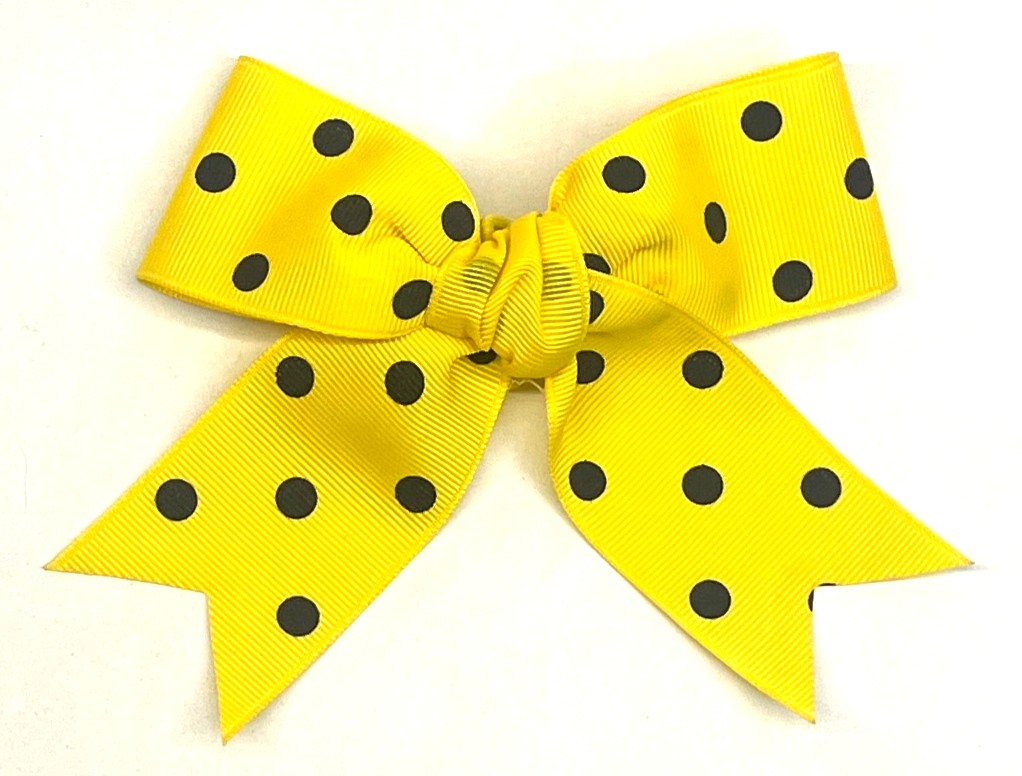 Yellow with Black Dots Bow