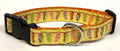Yellow with Flip Flops Dog Collar 1in