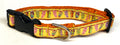Yellow with Flip Flops Dog Collar 3/4