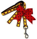 Yellow with Red Ladybugs Dog Leash 3/4