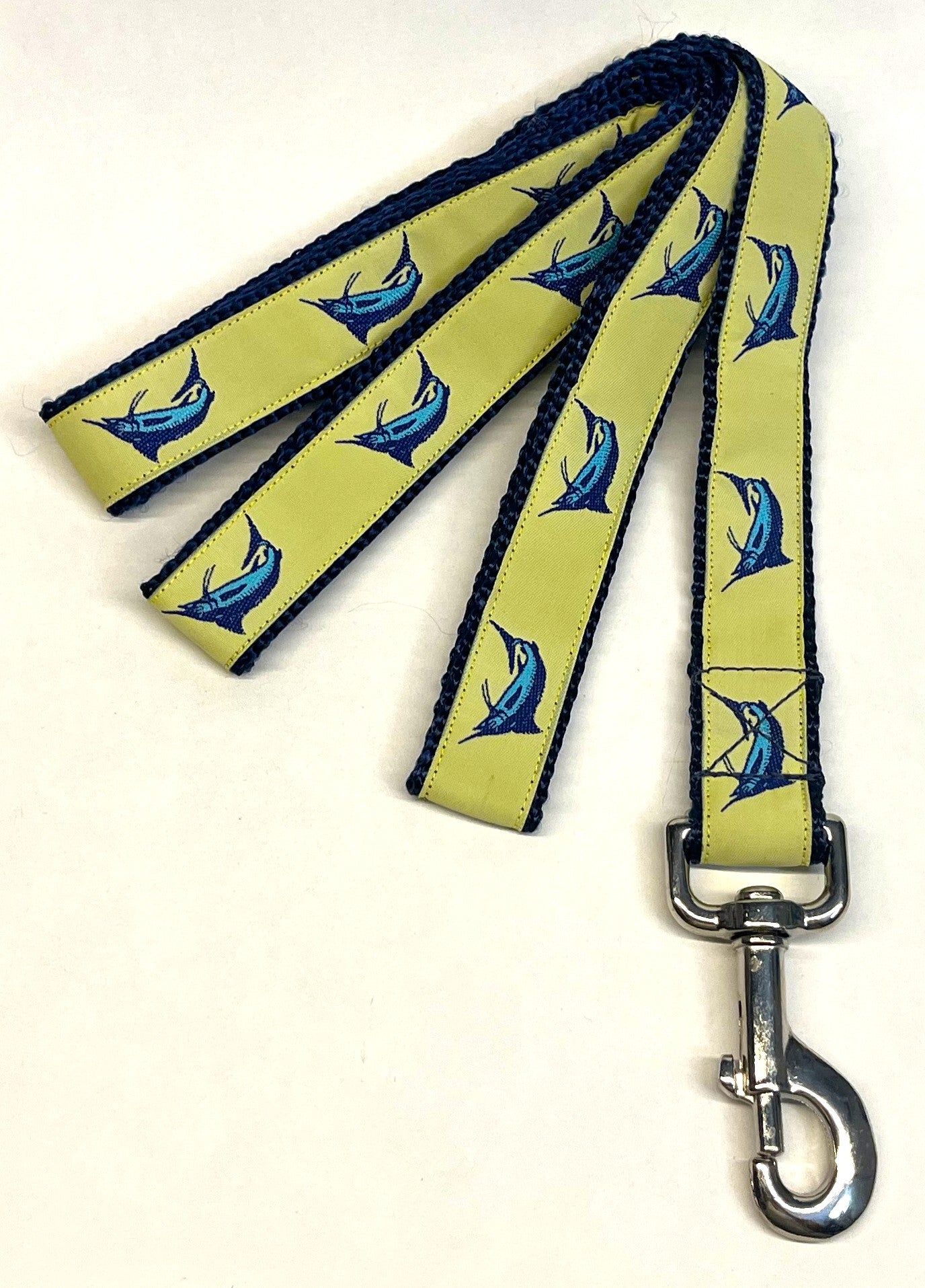 Yellow with Swordfish Dog Leash 1in