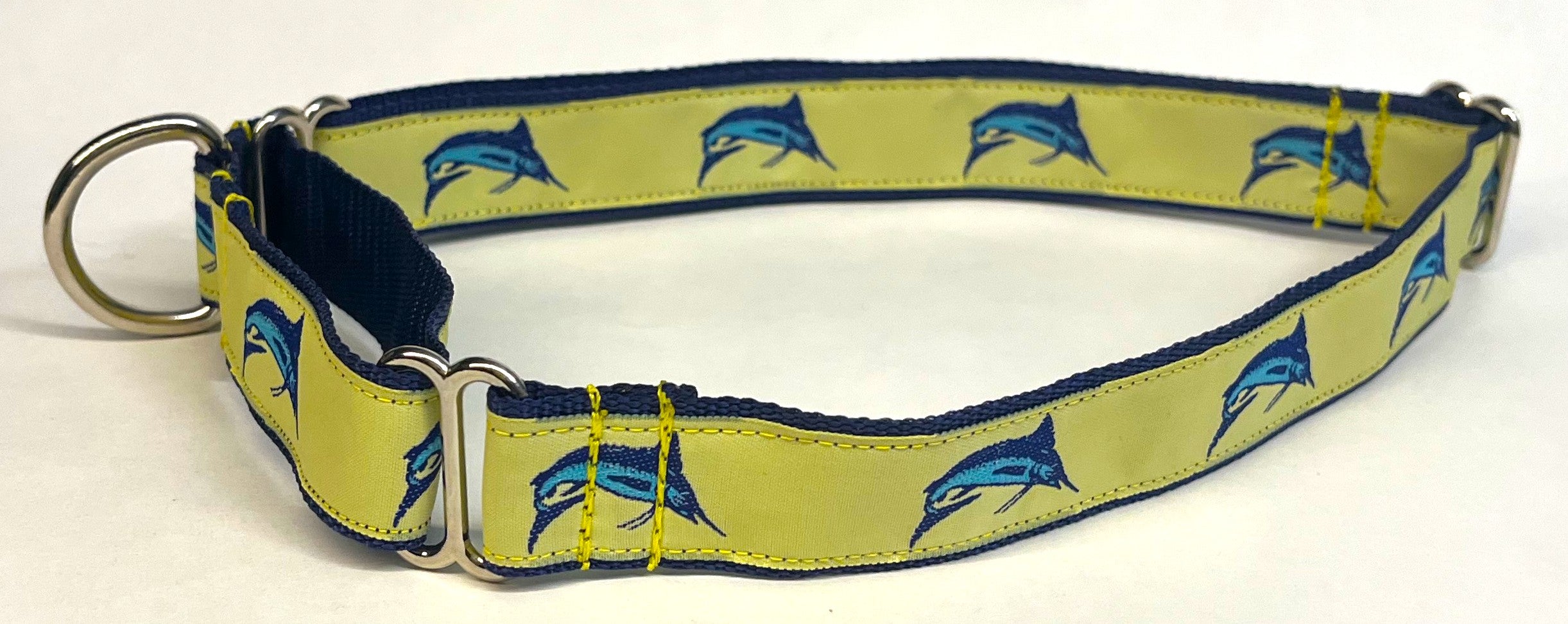 Yellow with Swordfish Martingale Collar 1in