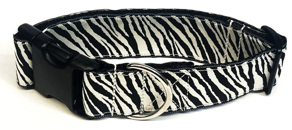 Zebra Print Dog Collar 1 1/2 in
