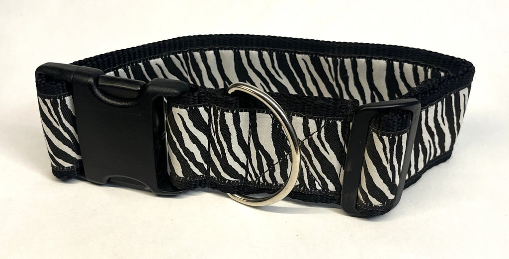 Zebra Print Dog Collar 2in