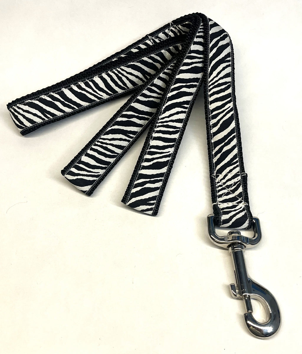 Zebra Print Dog Leash 1in