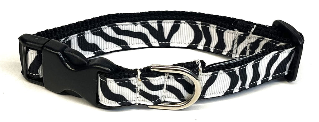 Zebra Print Dog Collar 3/4