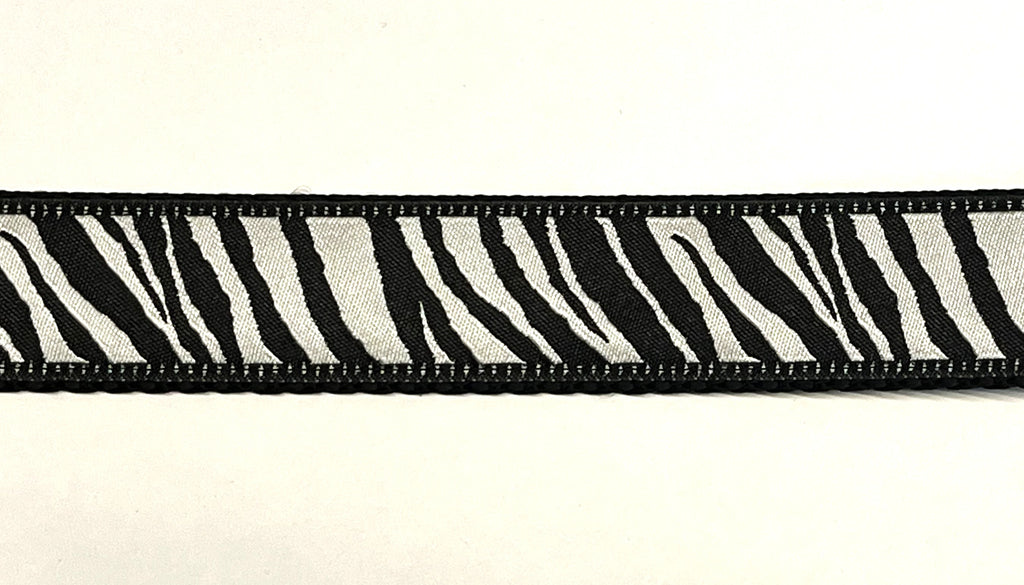 Zebra Print Martingale Collar 1in
