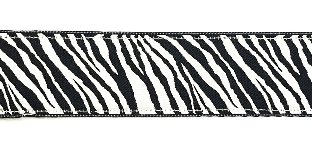 Zebra print dog collar 1 1/2 in